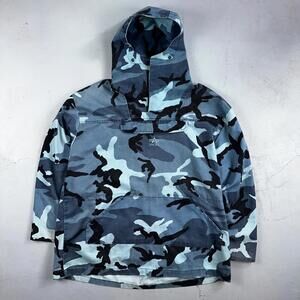 Military Snow Camo Winter Hooded Anorak Jacket Mens L Stock Alpha Industries